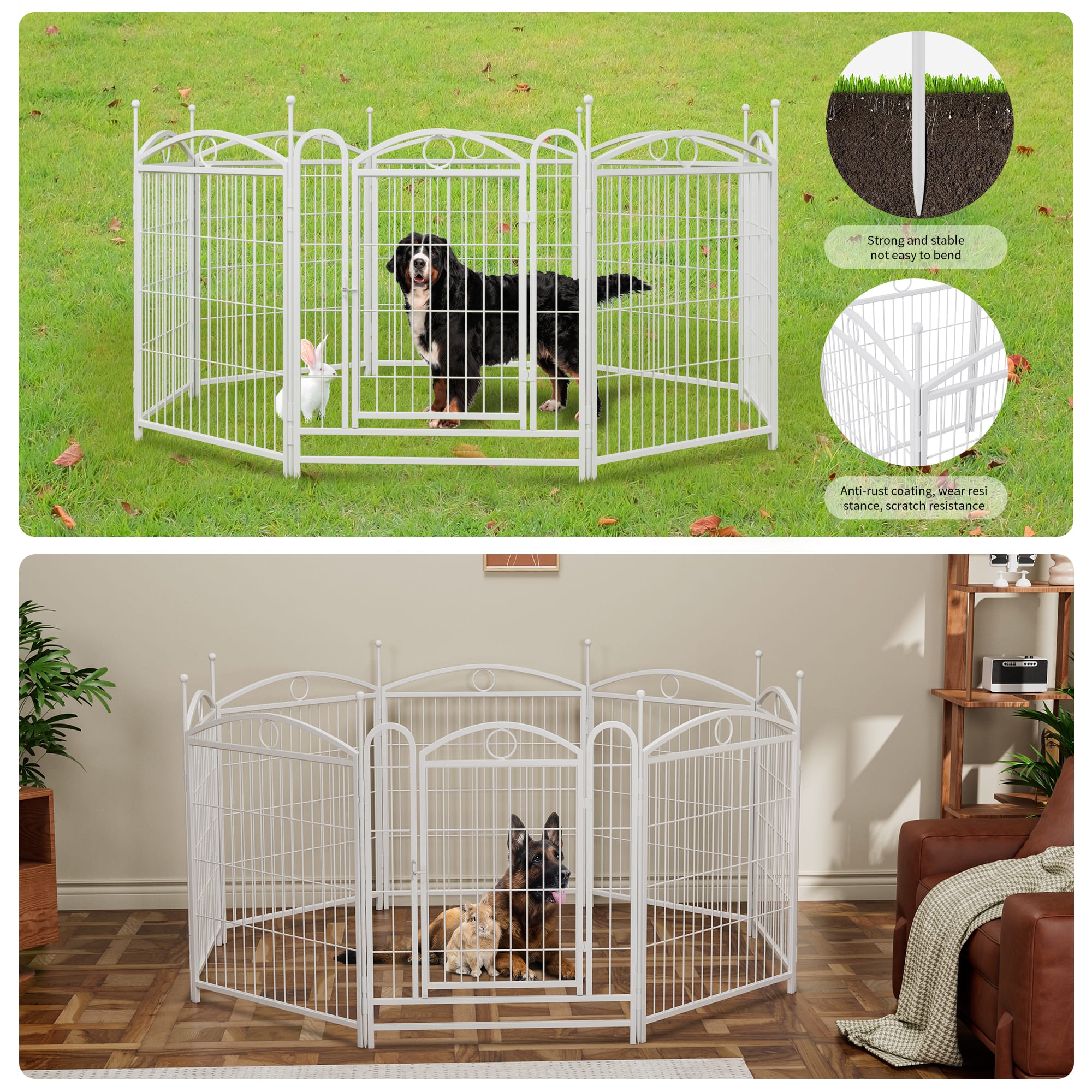 32″ 8 Panels Metal Dog Pen