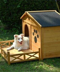 48″ Wooden Dog House with Porch