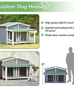 47.2″ Large Wooden Dog House