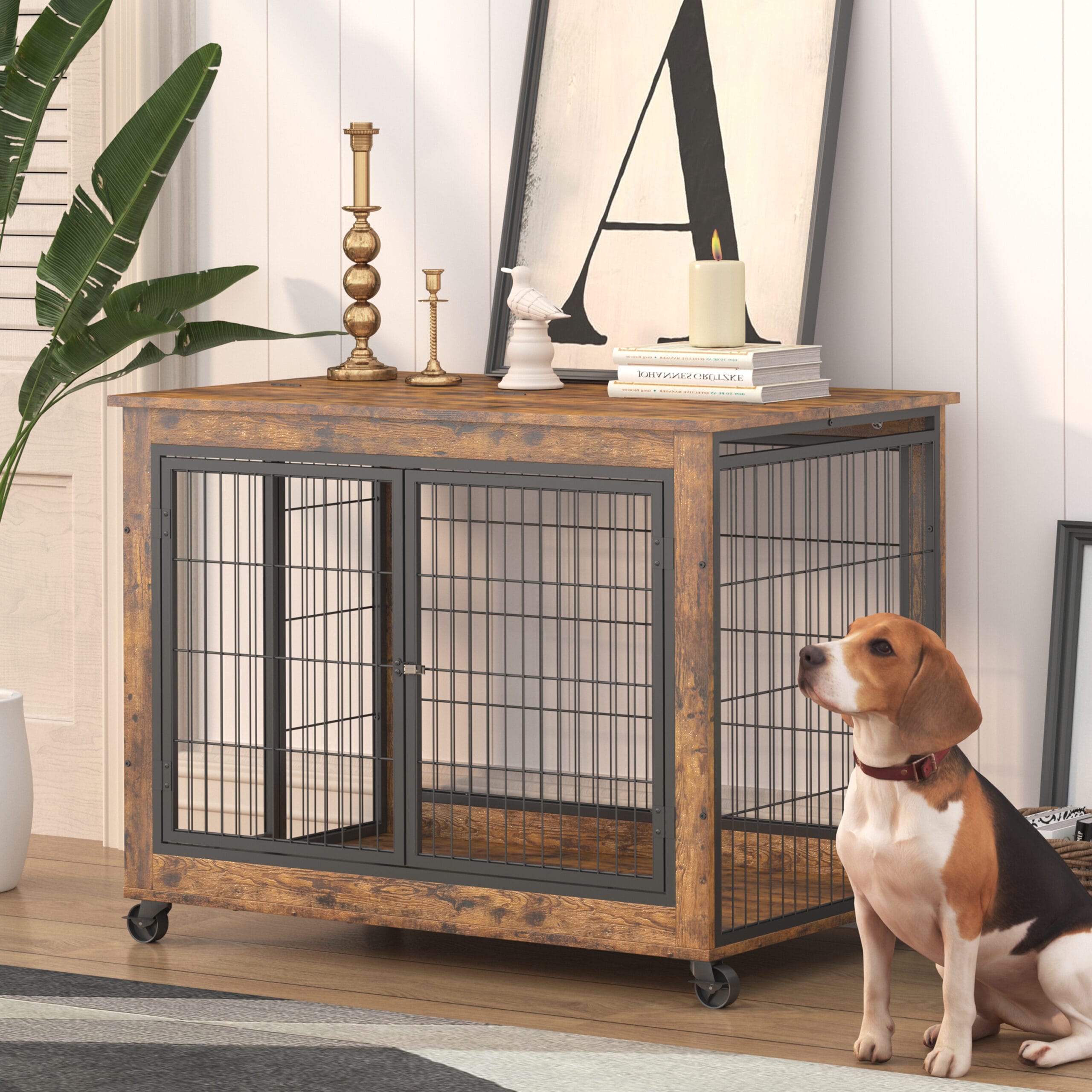 35.58″ Furniture Style Dog Crate