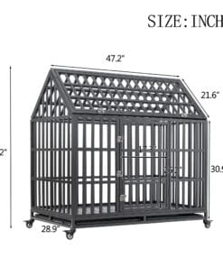 48″ Heavy Duty Dog Kennel With Roof