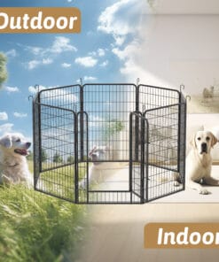 39.37″H 8 Panels Metal Dog Playpen