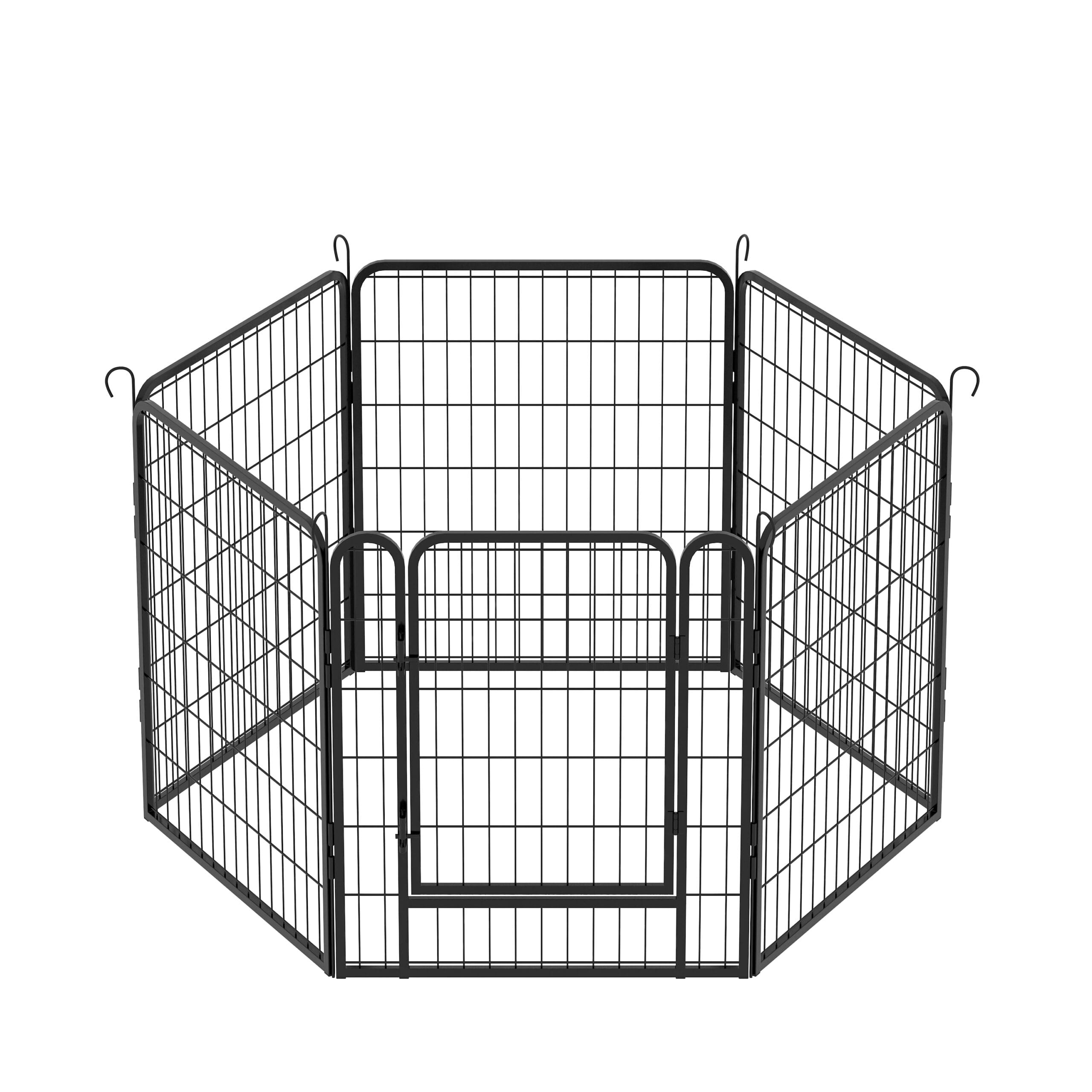 31.7"H 6 Panels Metal Dog Playpen