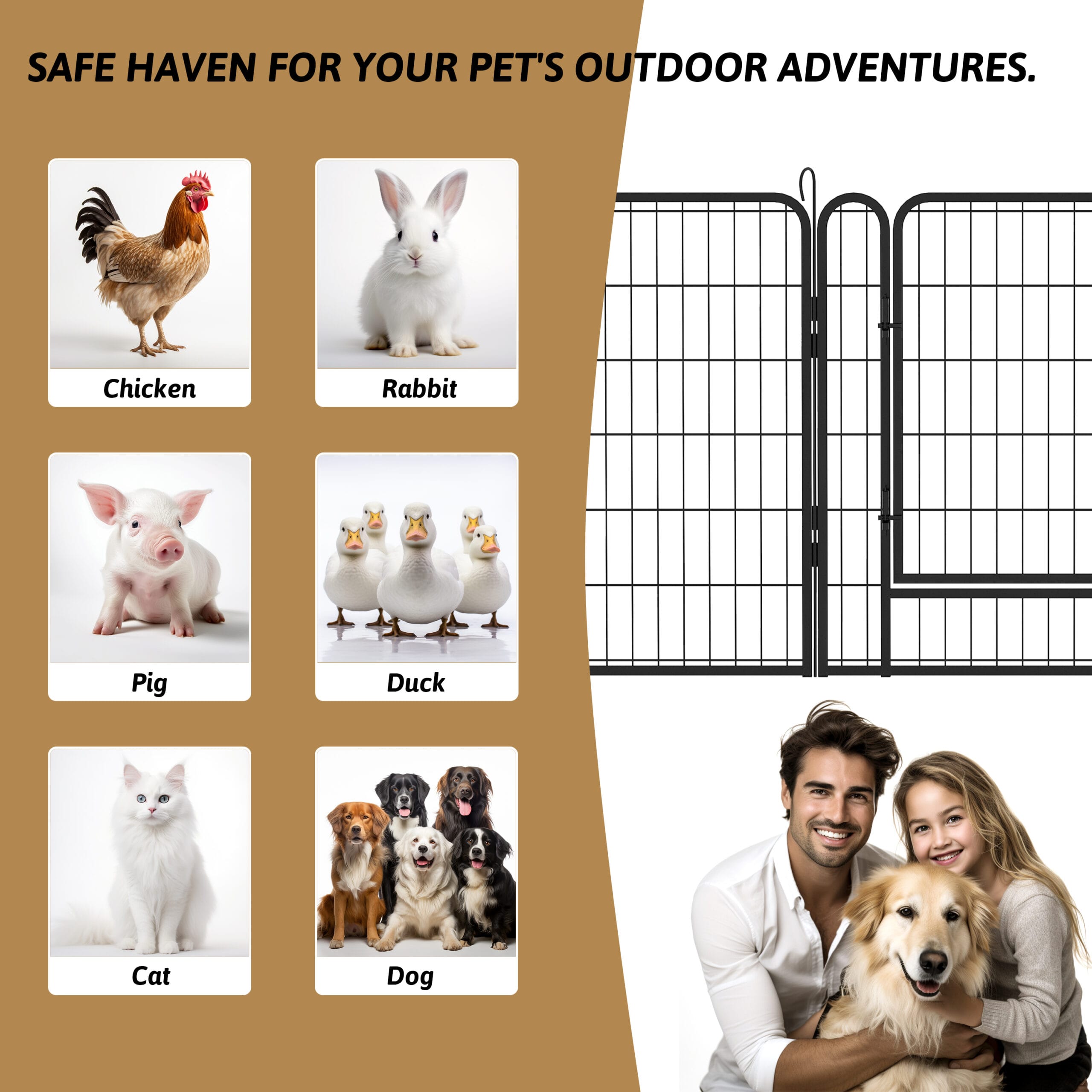 31.7"H 16 Panels Metal Dog Playpen
