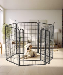 39.37″H 16 Panels Metal Dog Playpen