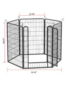 39.37″H 16 Panels Metal Dog Playpen
