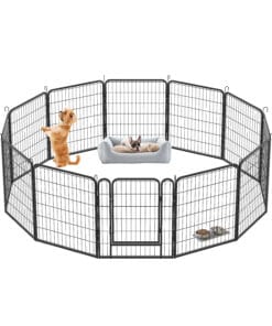 31.7″H 12 Panels Metal Dog Playpen