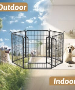 31.7"H 6 Panels Metal Dog Playpen