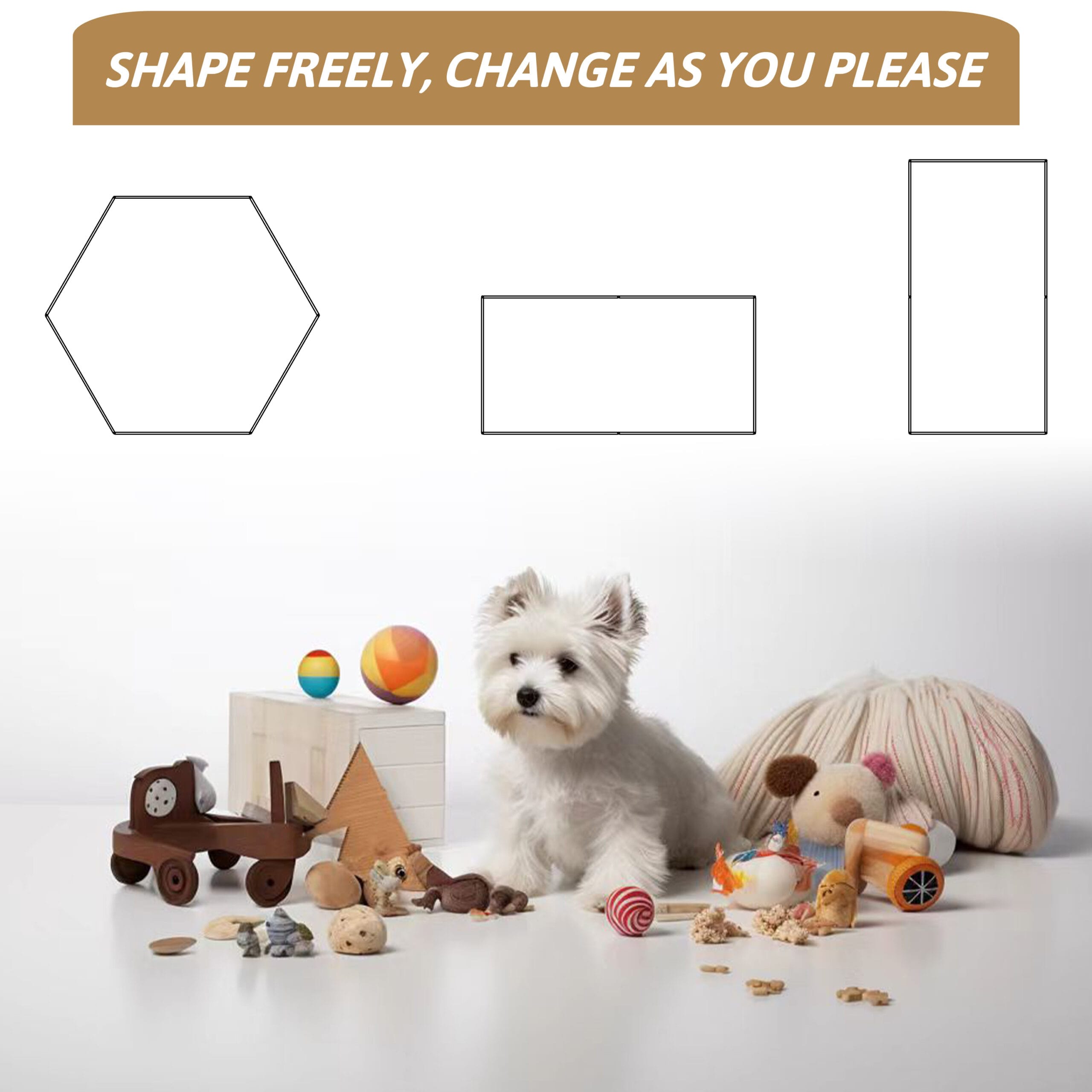 31.7"H 6 Panels Metal Dog Playpen