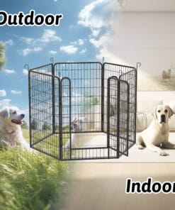39.37″H 16 Panels Metal Dog Playpen