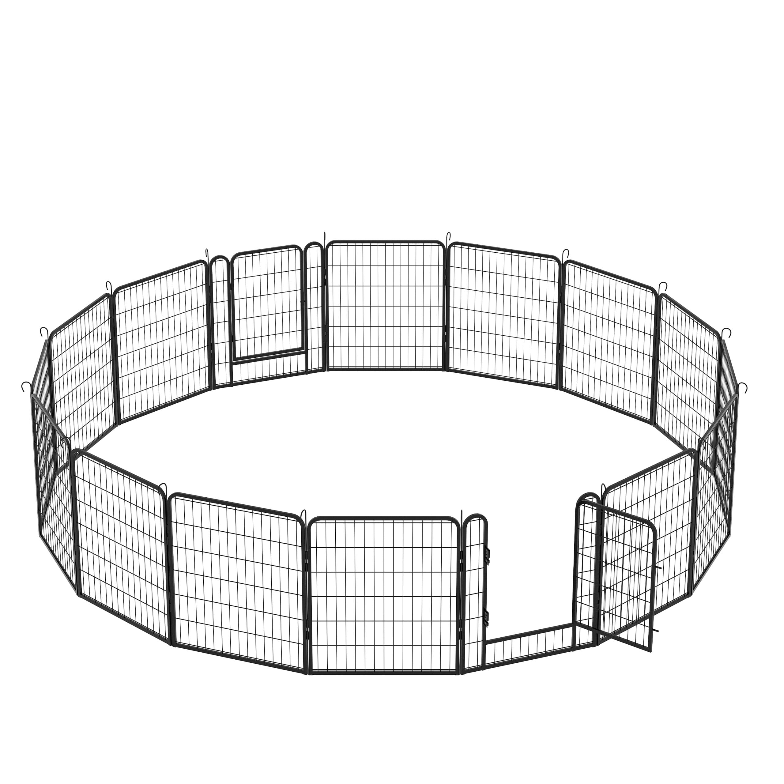 31.7"H 16 Panels Metal Dog Playpen