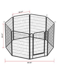 39.37″H 8 Panels Metal Dog Playpen
