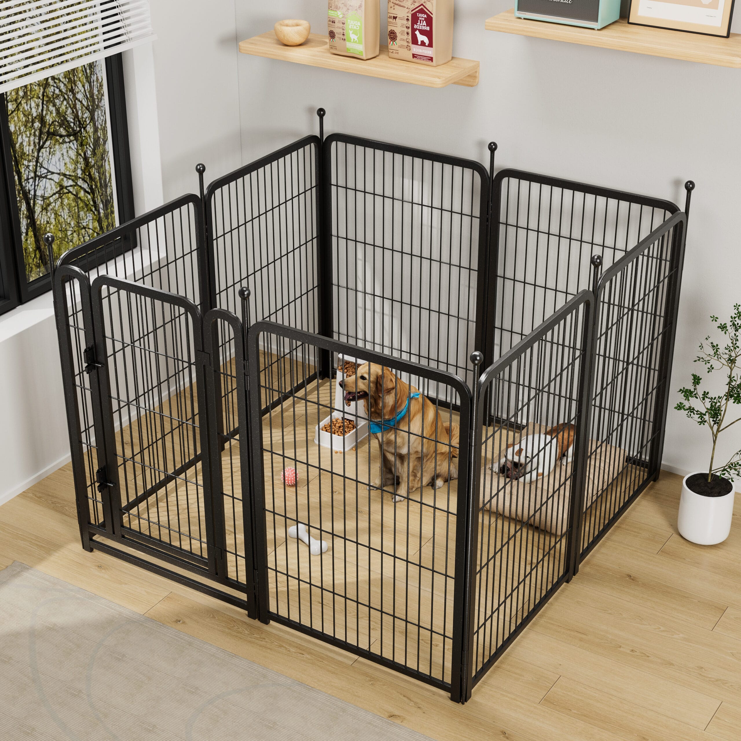 24″ Foldable Metal Dog Fence
