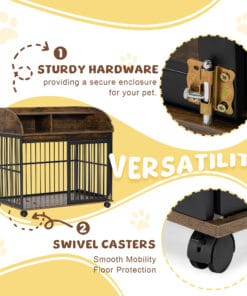 38'' Heavy Duty Dog Crate Furniture