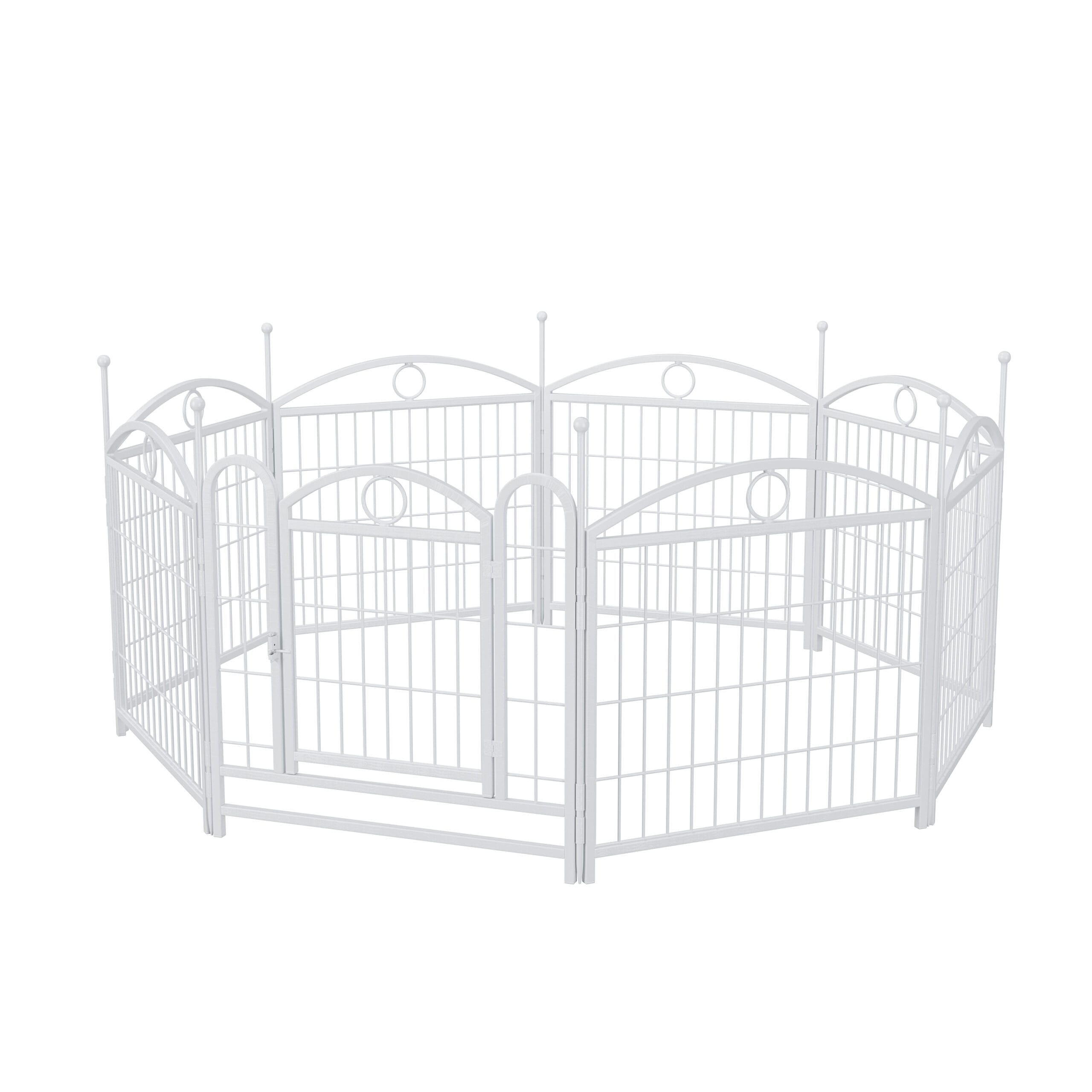 24" 8 Panels Metal Dog Pen
