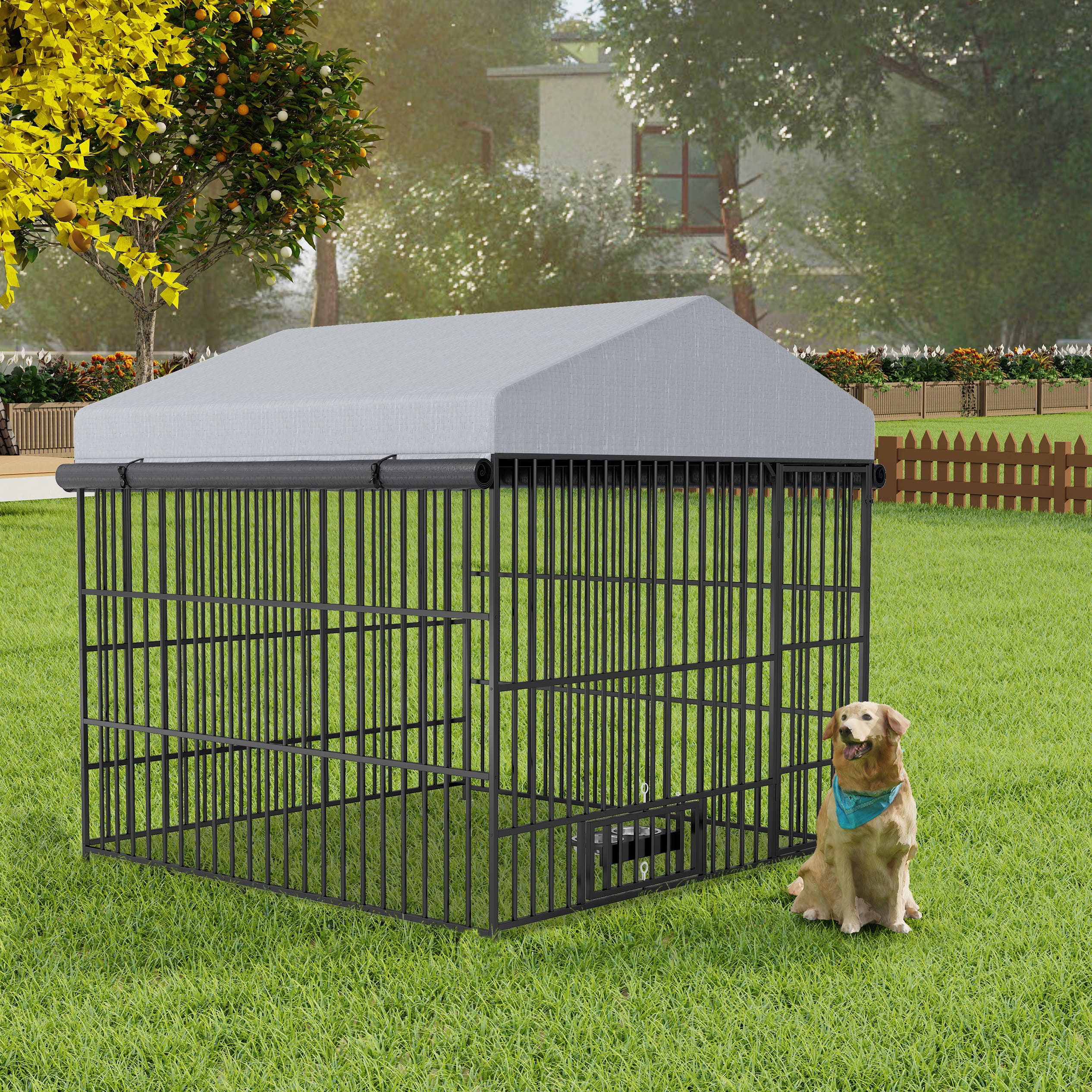 Large Metal Outdoor Dog Kennel
