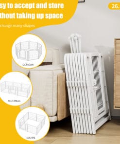 24″ Foldable Metal Dog Fence