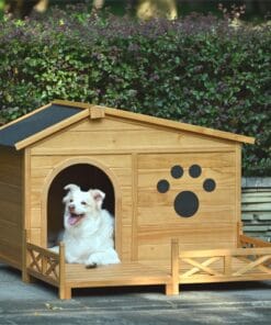48″ Wooden Dog House with Porch
