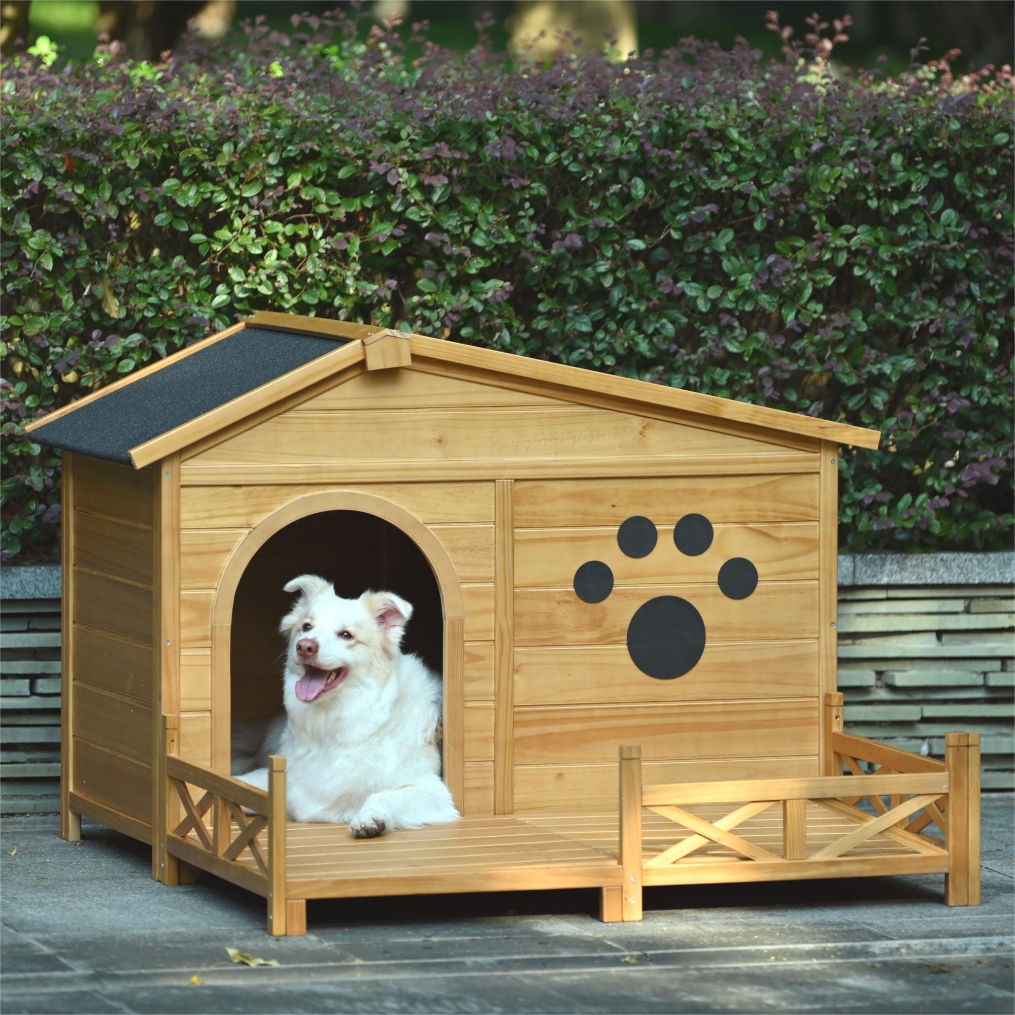 48″ Wooden Dog House with Porch