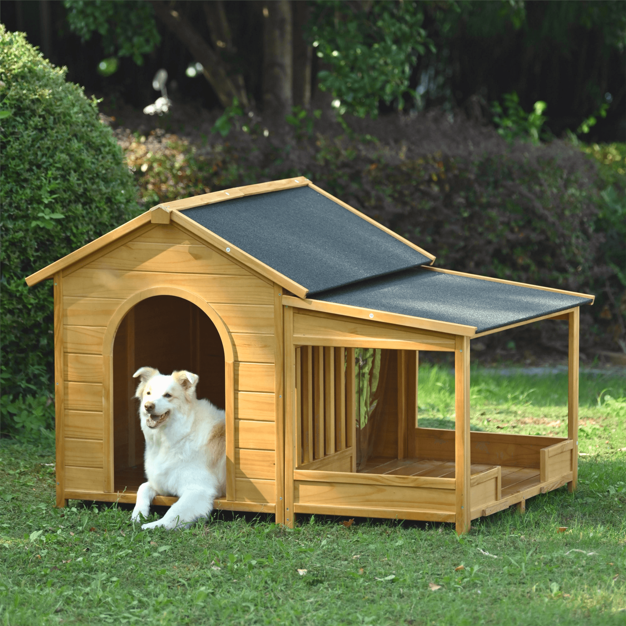 60.2" Large Wooden Dog House