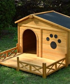 48″ Wooden Dog House with Porch