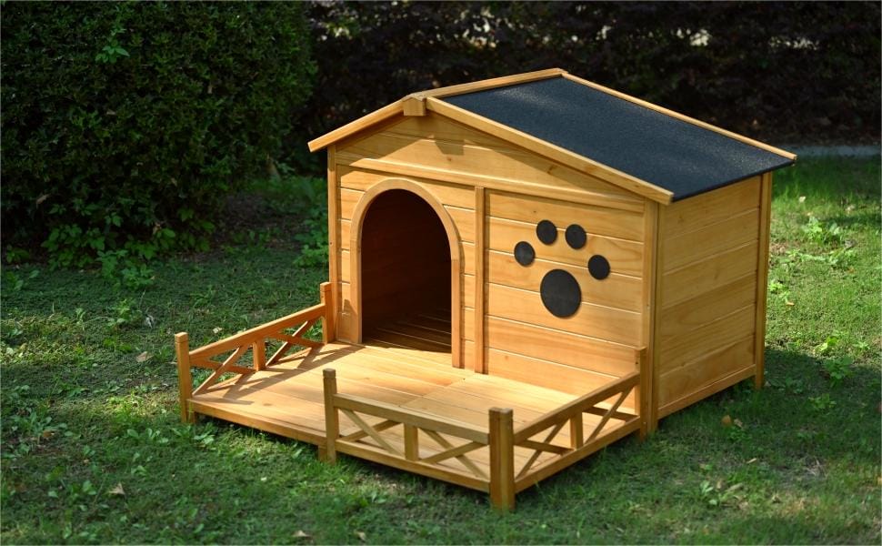 48″ Wooden Dog House with Porch