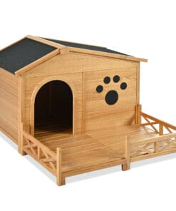48″ Wooden Dog House with Porch