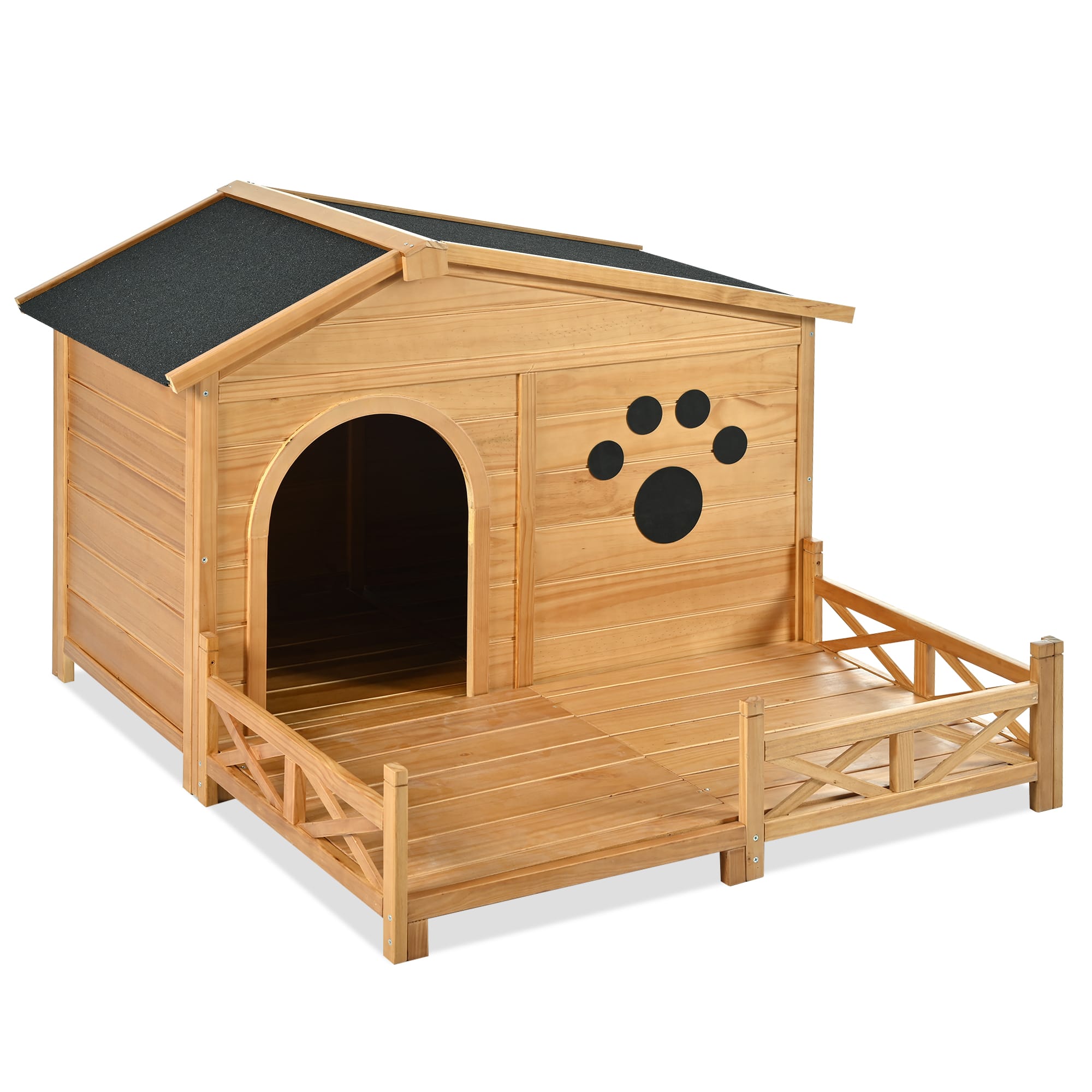 48″ Wooden Dog House with Porch