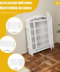 32″ 8 Panels Metal Dog Pen