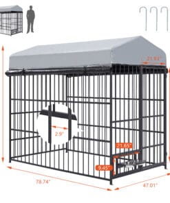Medium Metal Outdoor Dog Kennel