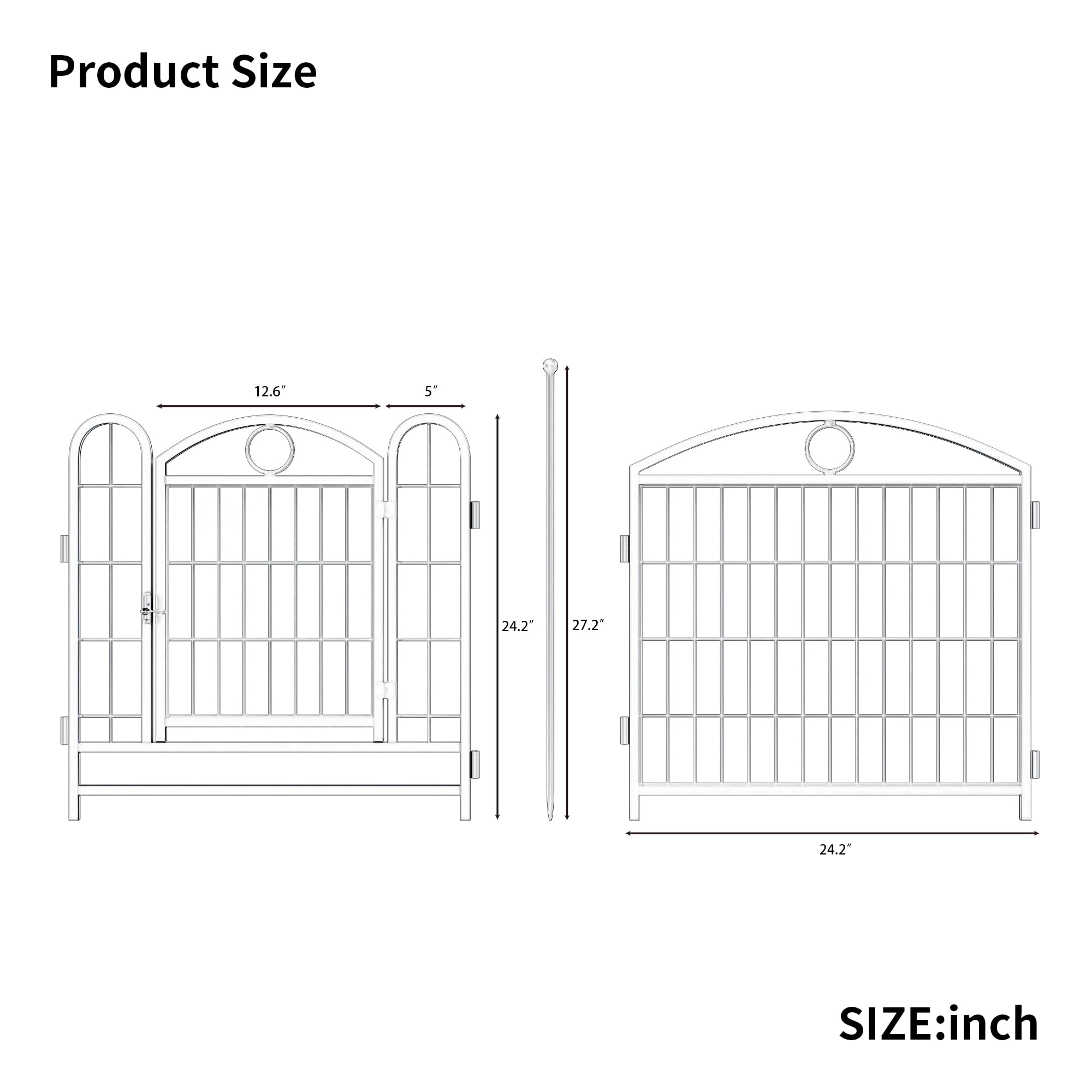 24" 8 Panels Metal Dog Pen