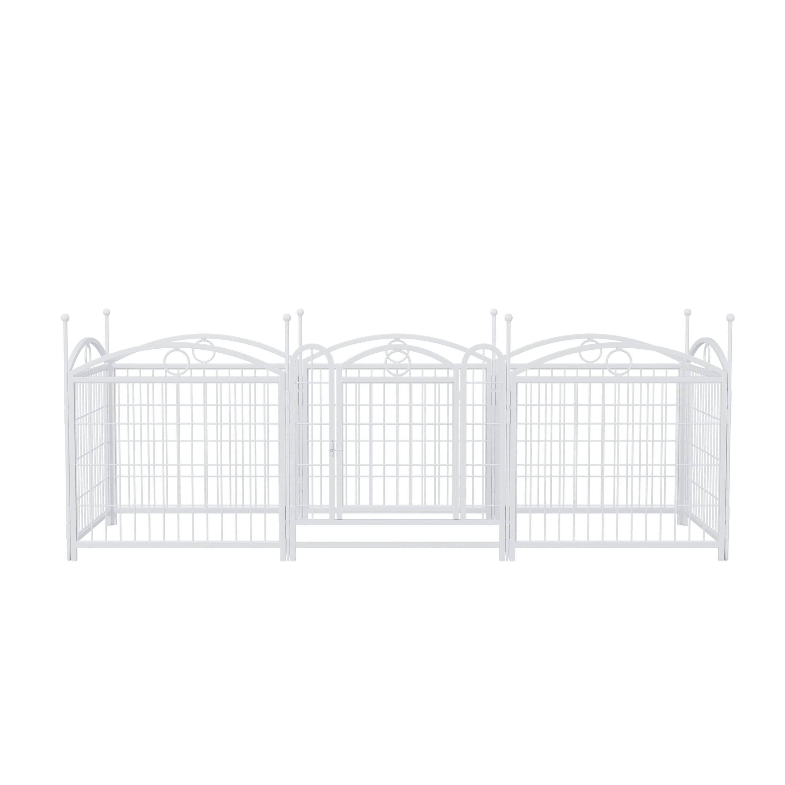 24" 8 Panels Metal Dog Pen