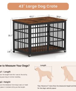 43.3″ Furniture Style Dog Crate