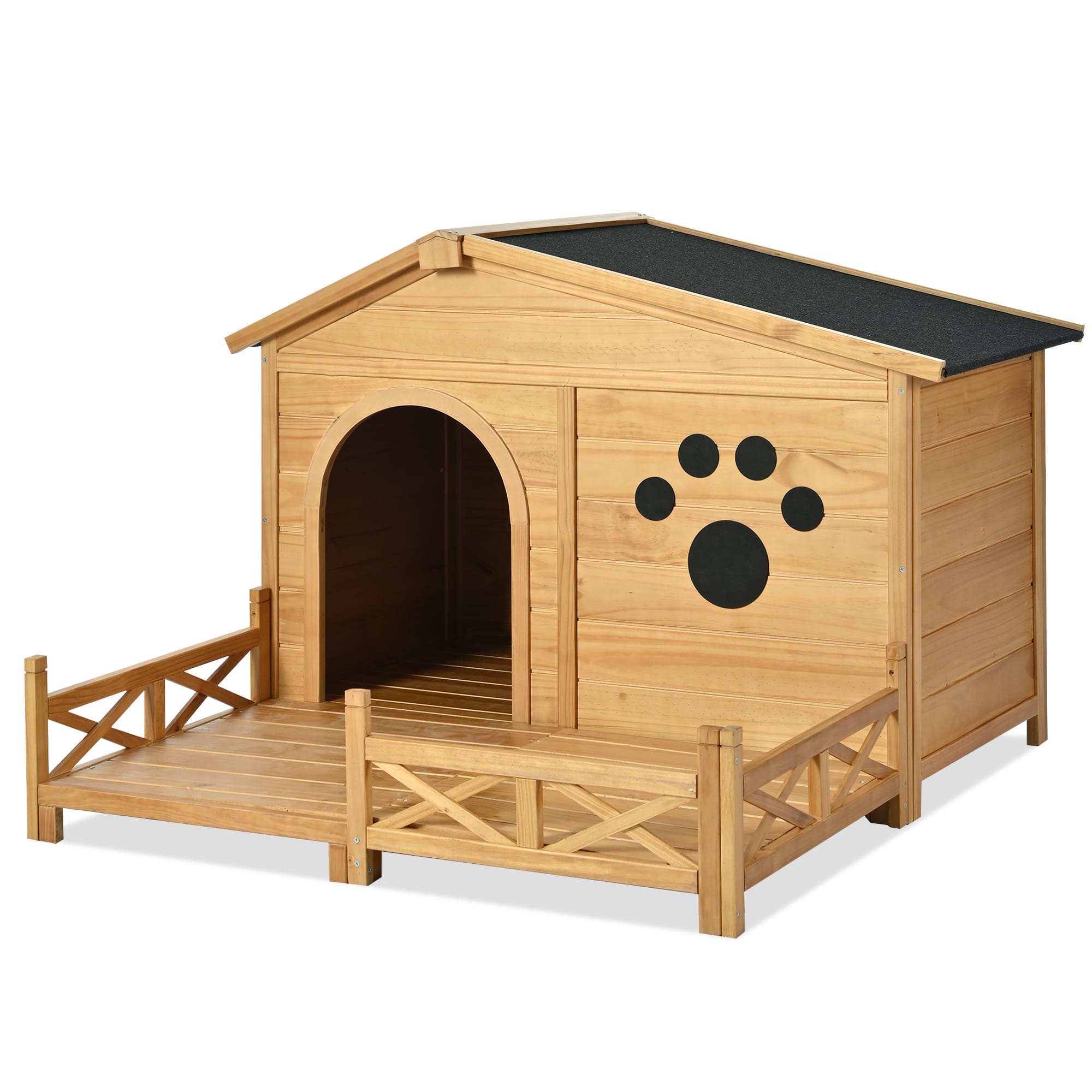 48″ Wooden Dog House with Porch