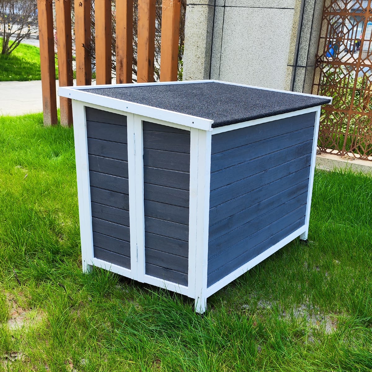 40.55" Wooden Folding Dog House