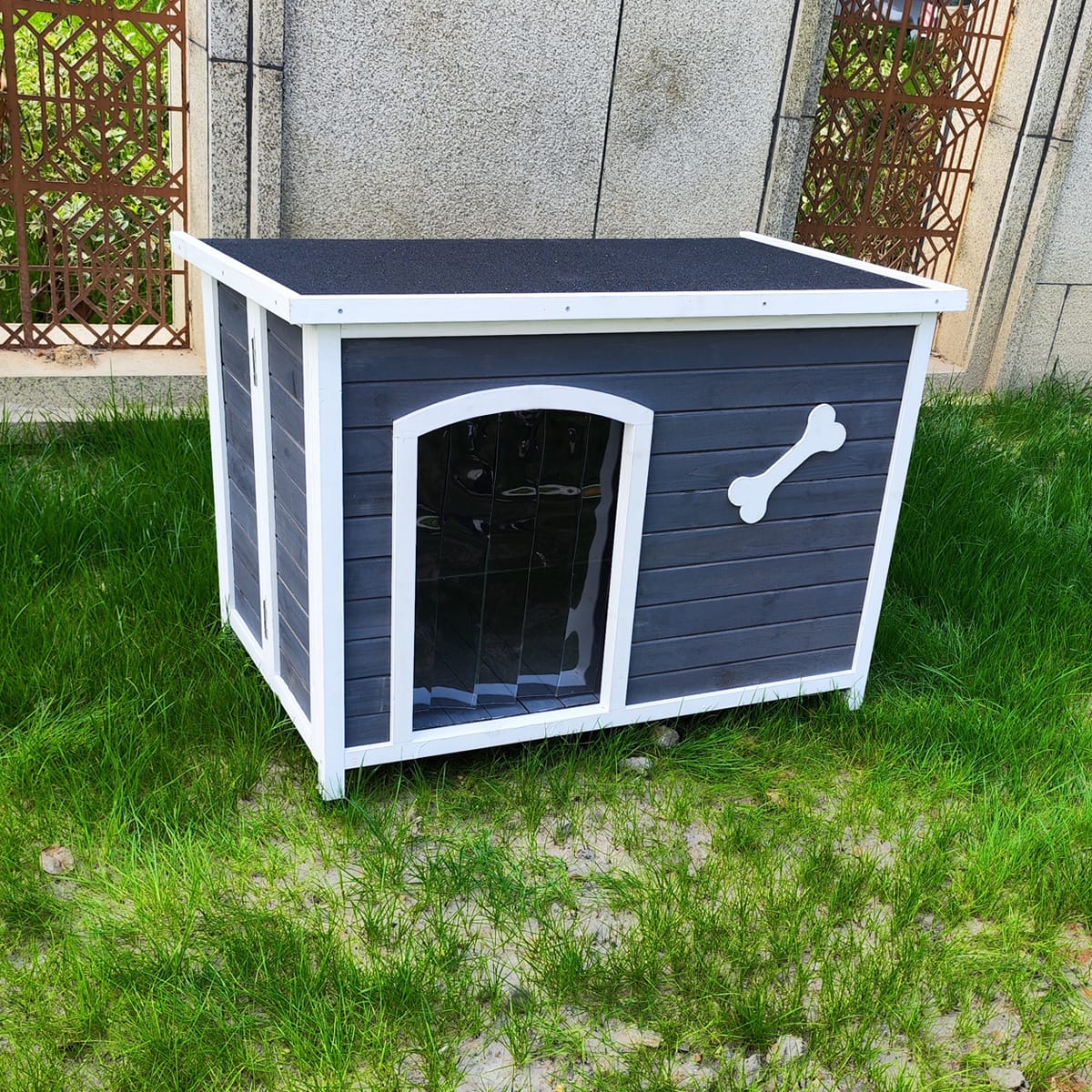 40.55" Wooden Folding Dog House