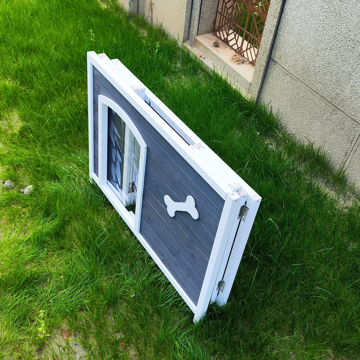 40.55" Wooden Folding Dog House