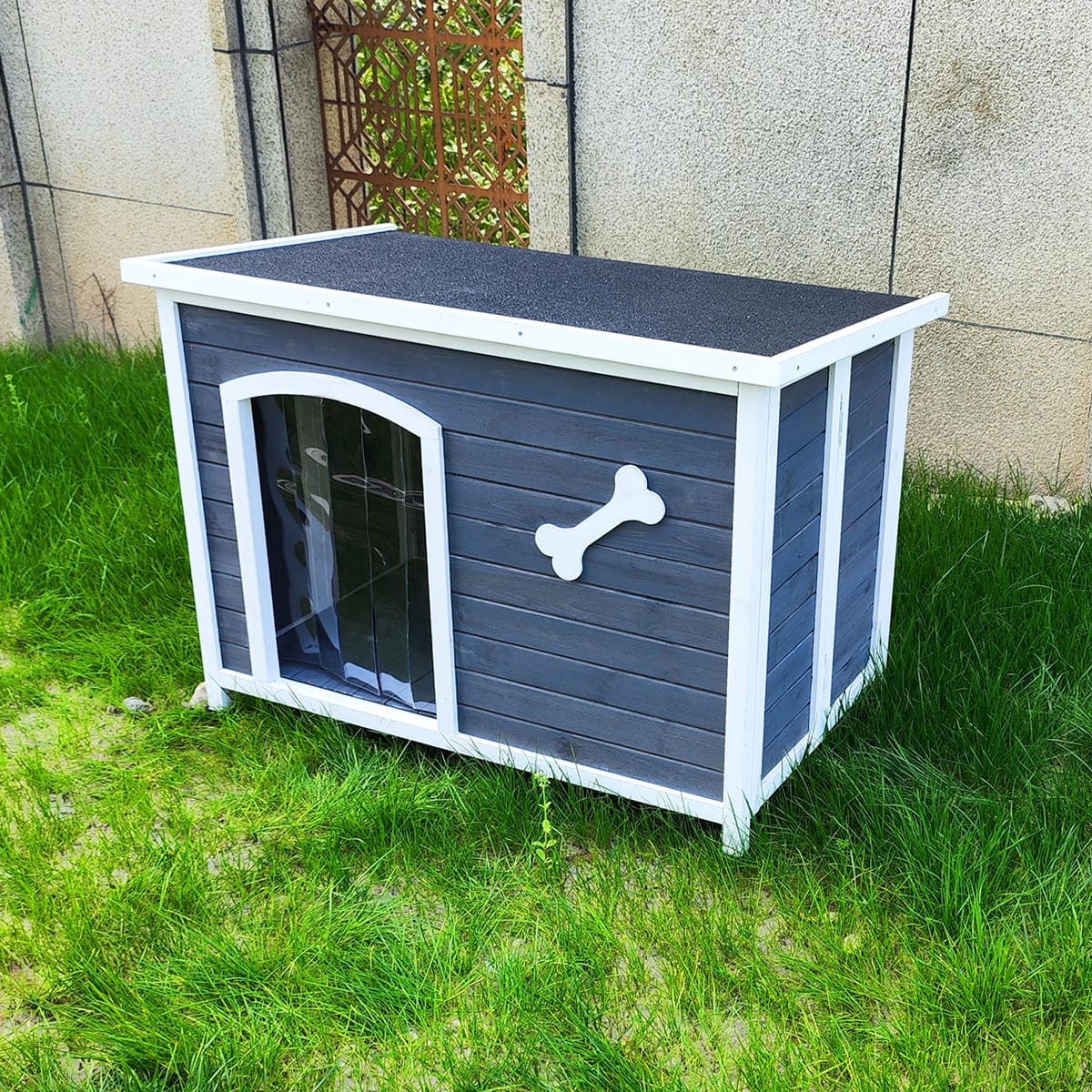 40.55" Wooden Folding Dog House