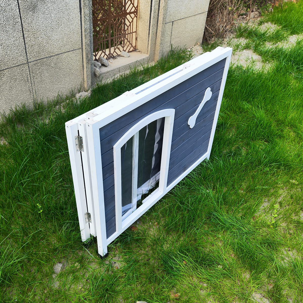 40.55" Wooden Folding Dog House