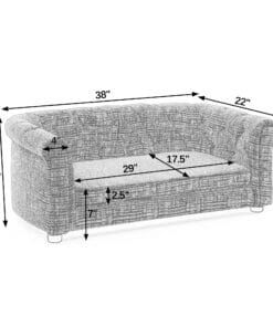 Dog Sofa With Arc-shaped Backrest And Armrests