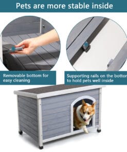 Medium Wooden Outdoor Dog House