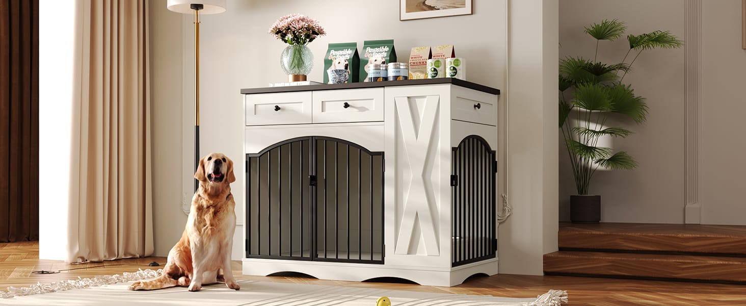 43.3" Farmhouse Dog Crate