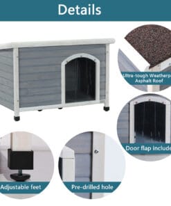 Medium Wooden Outdoor Dog House