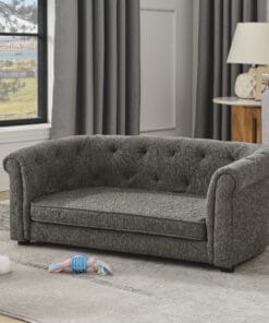 Dog Sofa With Arc-shaped Backrest And Armrests