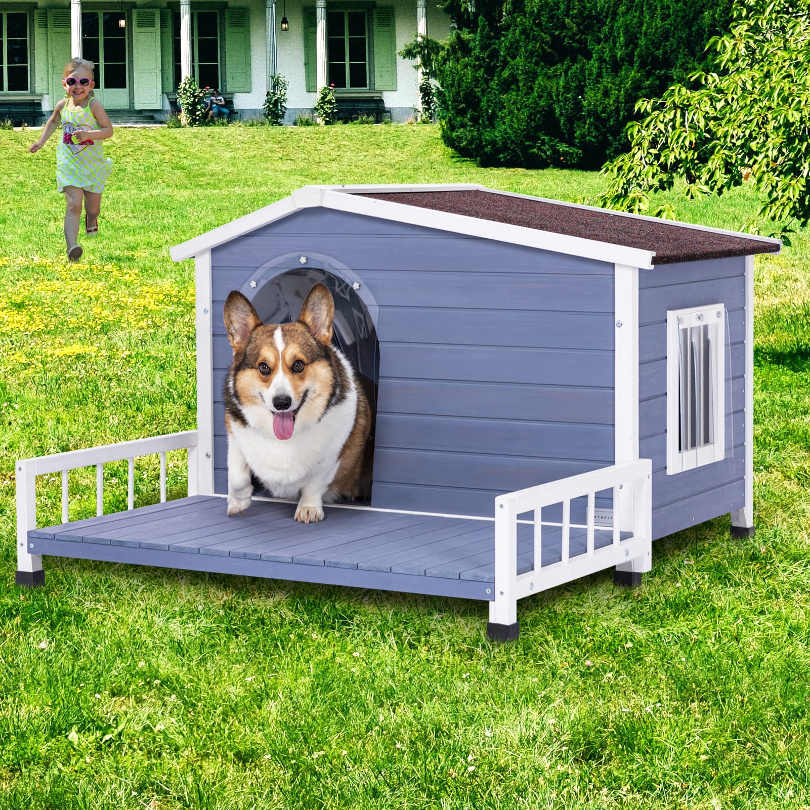 Deluxe Wooden Dog House