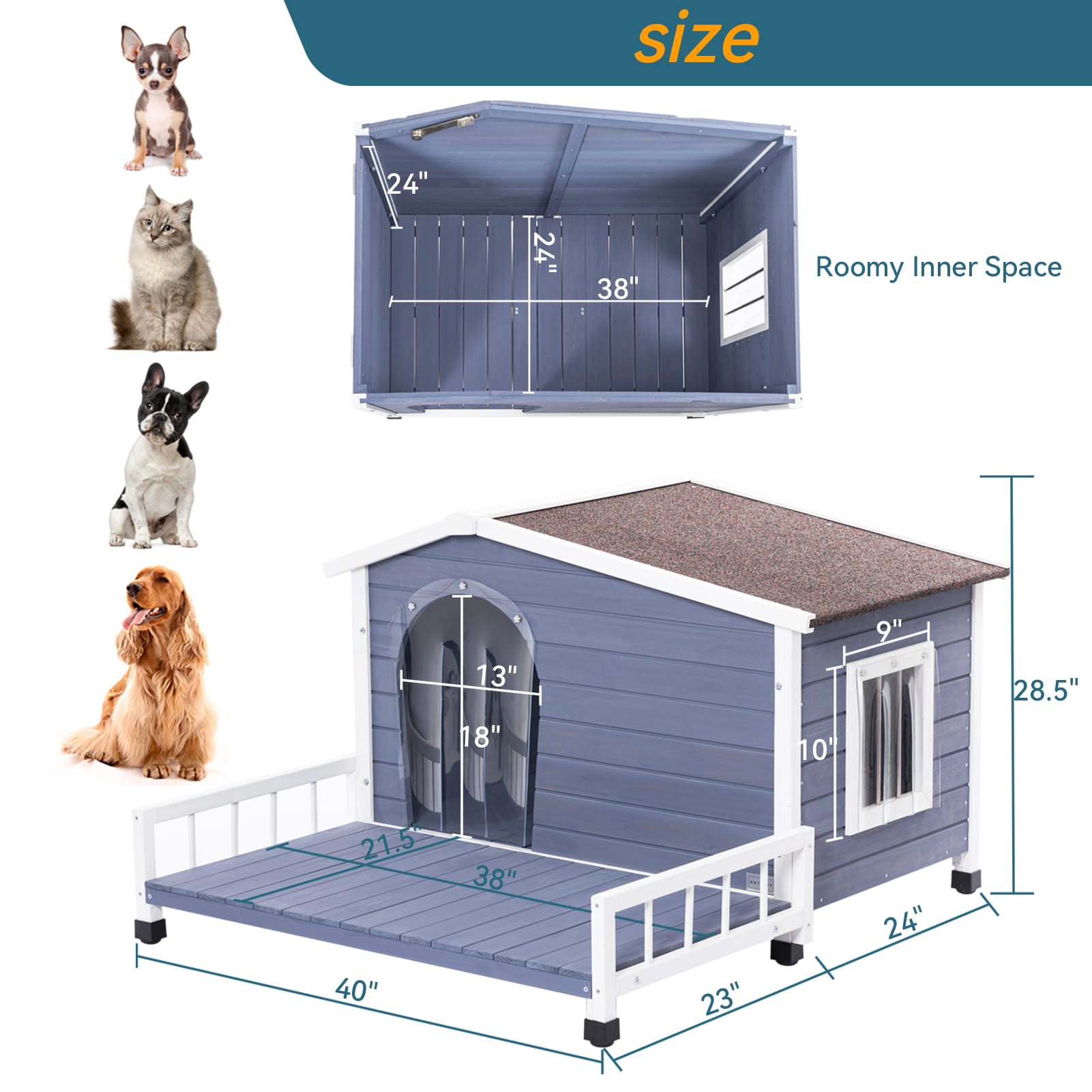 Deluxe Wooden Dog House