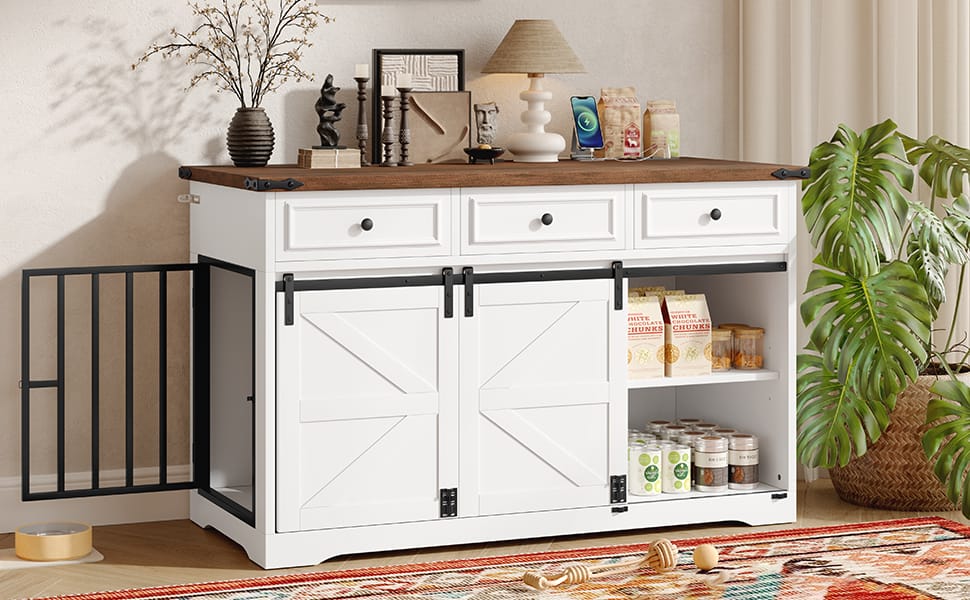 55.1" Dog Crate Furniture