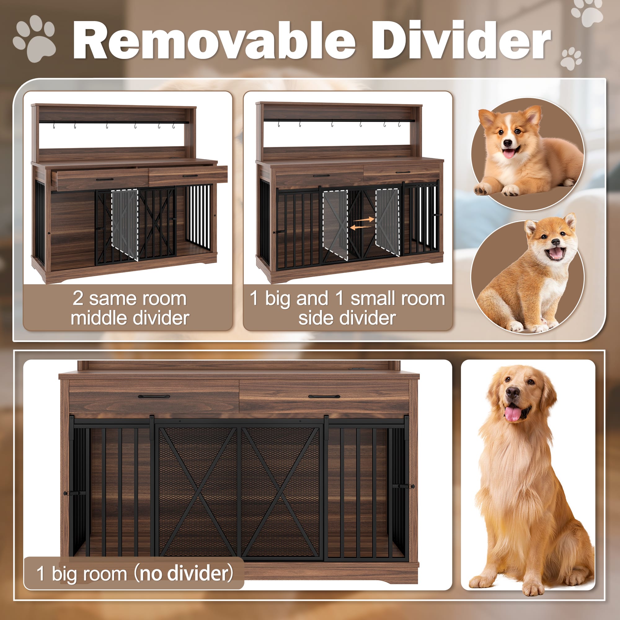 55.1" Heavy Duty Dog Cage Table - Image 8