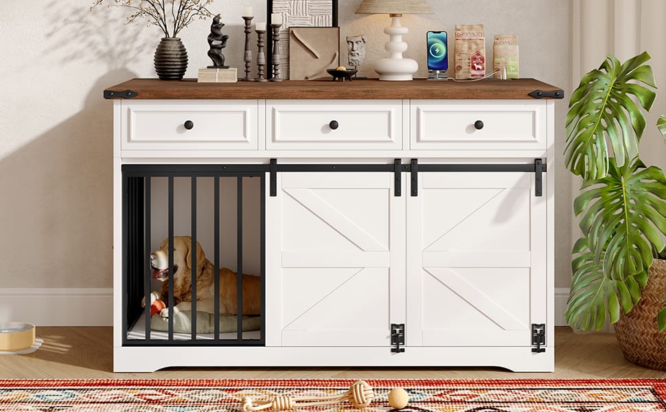 55.1" Dog Crate Furniture