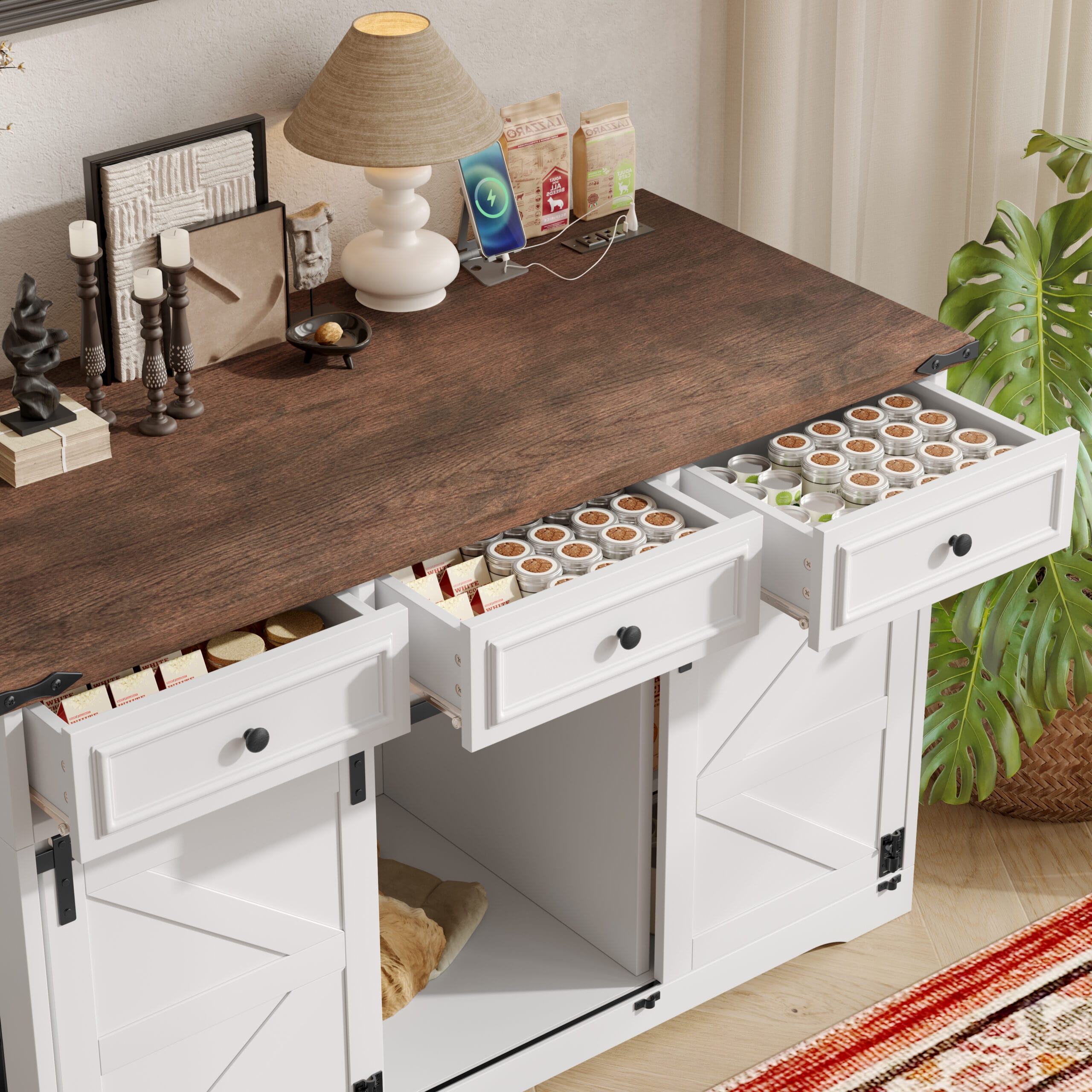 55.1" Dog Crate Furniture